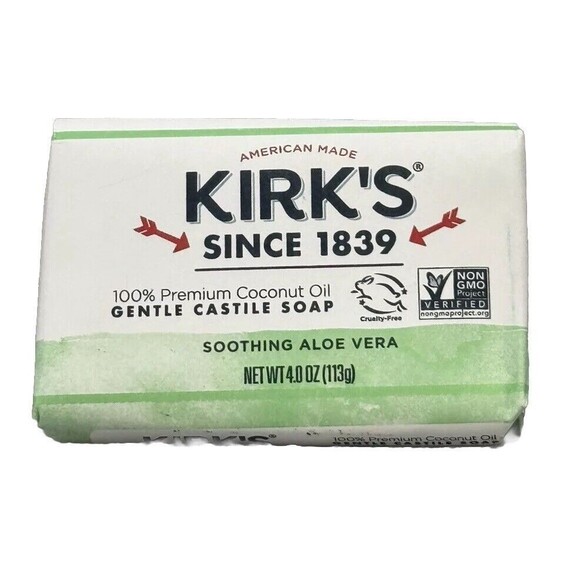 Kirks Natural Coconut Oil Castile Soaps Aloe Vera Lot of‎ 3 Bars Expires 06/25 - Picture 2 of 6